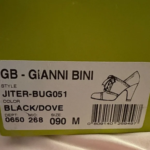 Gianni Bini jiterbug style Black and Tan Heels - Picture 3 of 8